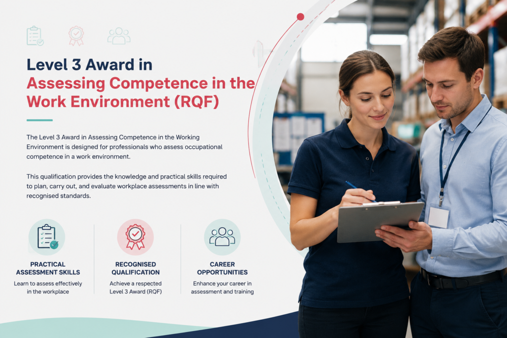 Level 3 Award in Assessing Competence in the Work Environment RQF course at HHF Training